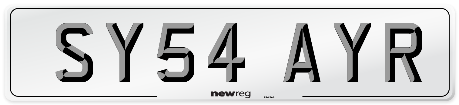 SY54 AYR Number Plate from New Reg